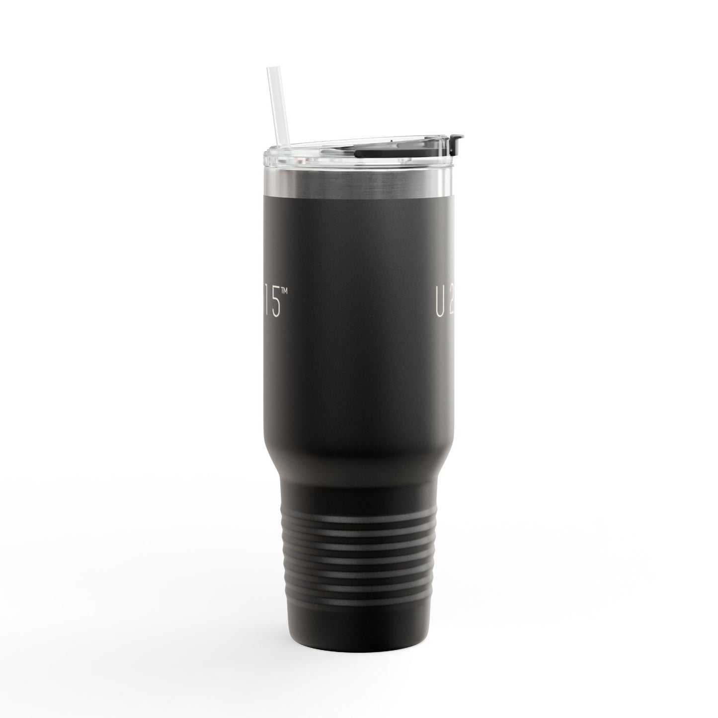 40oz Insulated Travel Mug — Matte Black Tumbler with Straw (U2615™)