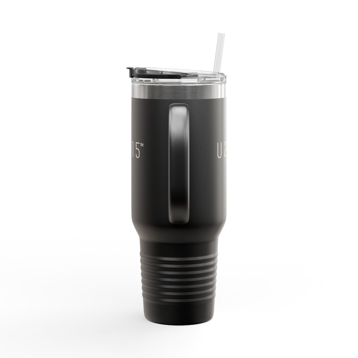 40oz Insulated Travel Mug — Matte Black Tumbler with Straw (U2615™)